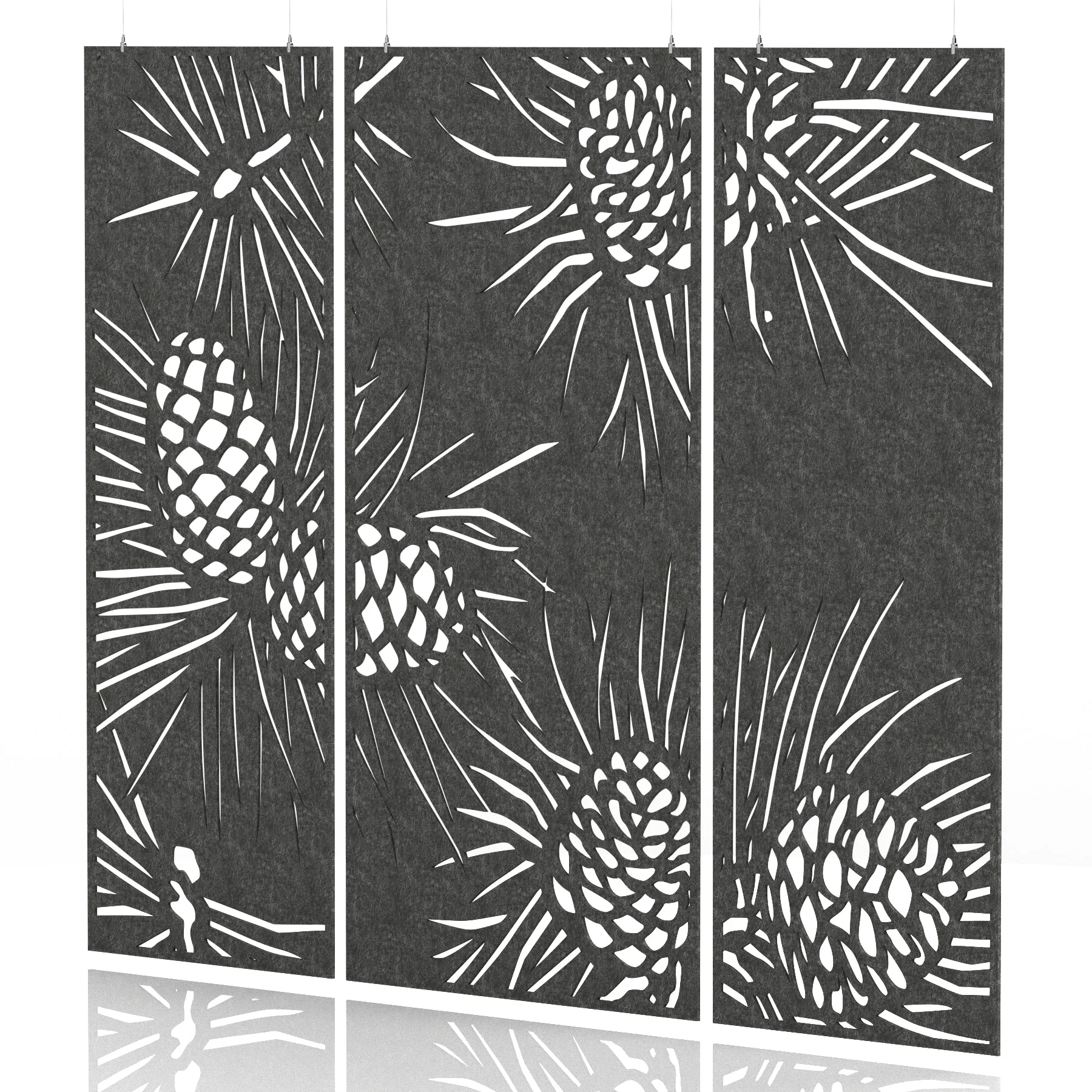 Sch! Acoustic Wall and Hanging Screen 3 Panel Set