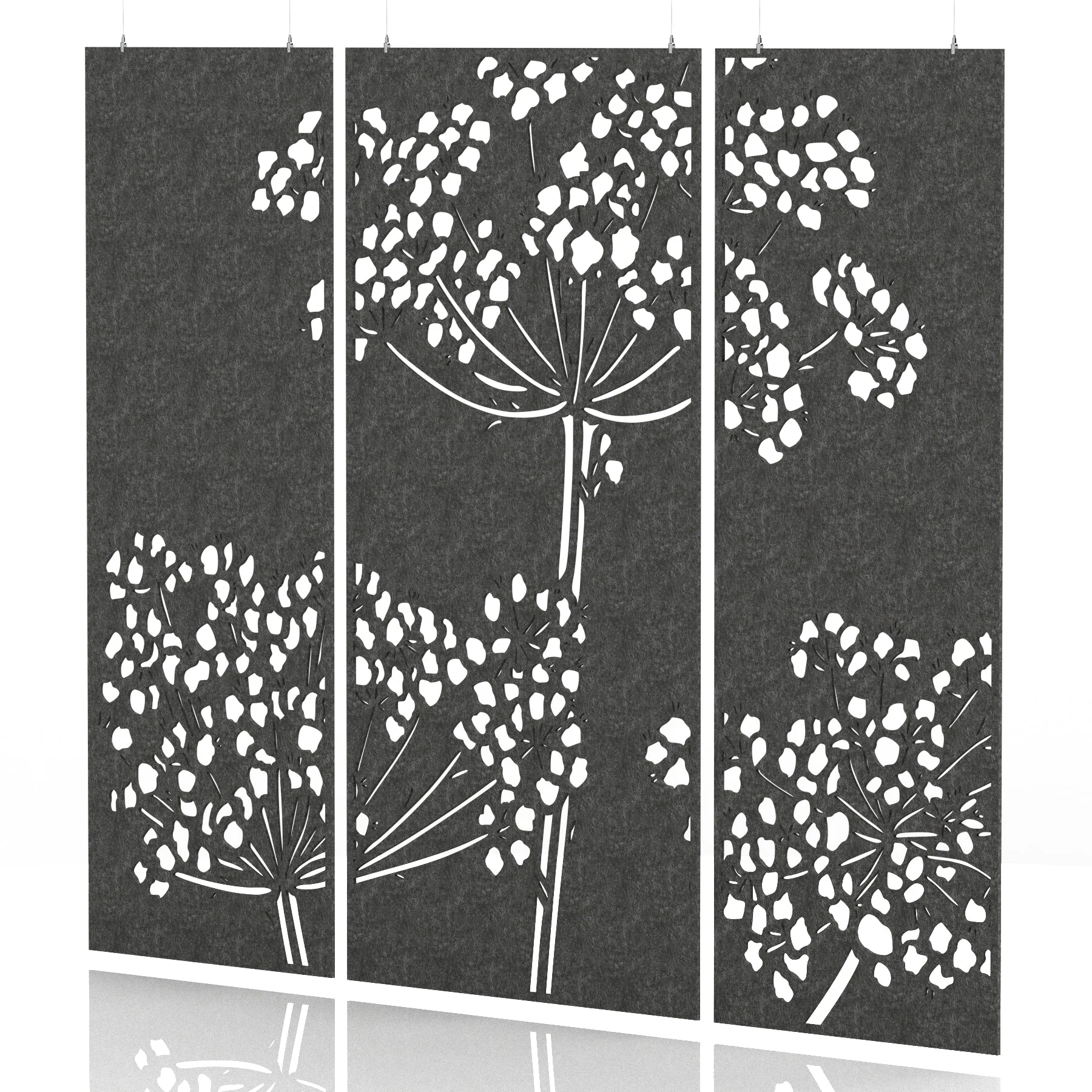 Sch! Acoustic Wall and Hanging Screen 3 Panel Set