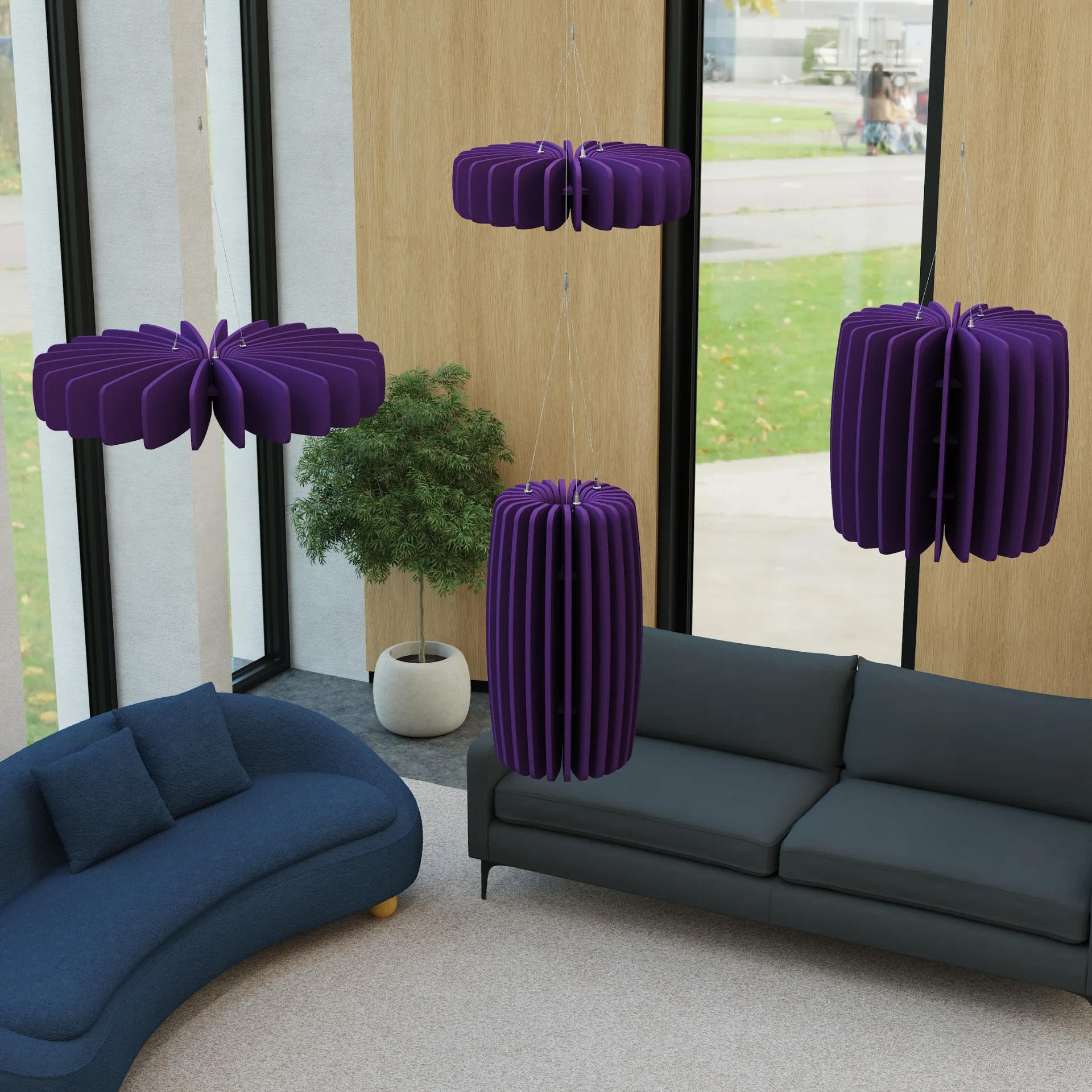 Sch! Acoustic Ceiling Baffles - Shade - Type A