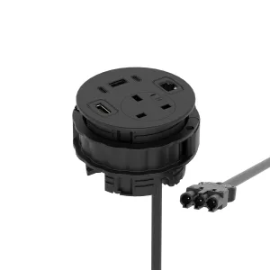 Volta Round Cable Port Power Module with Mains Socket and 45W USB