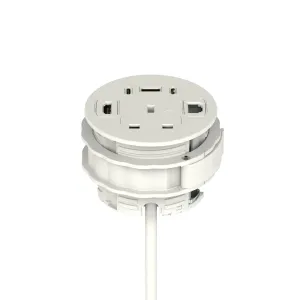 Volta Round Power Unit Module 1x Socket - White