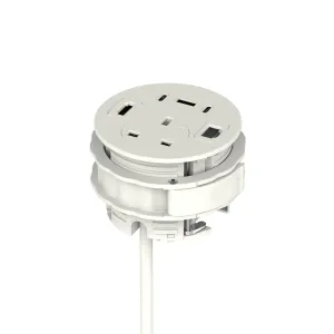 Volta Round Cable Port Power Module with Mains Socket and 45W USB
