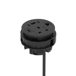 Volta Round Cable Port Power Module with Mains Socket and 45W USB