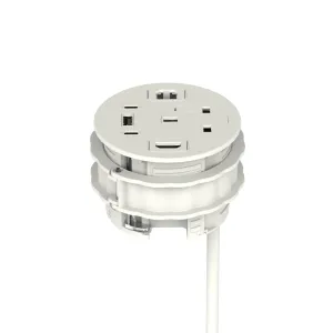 Volta Round Cable Port Power Module with Mains Socket and 45W USB