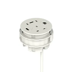 Volta Round Cable Port Power Module with Mains Socket and 45W USB