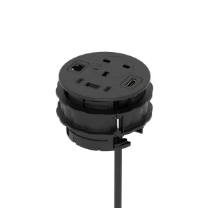 Volta Round Cable Port Power Module with Mains Socket and 45W USB