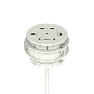 Volta Round Cable Port Power Module with Mains Socket and 45W USB