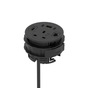 Volta Round Cable Port Power Module with Mains Socket and 45W USB