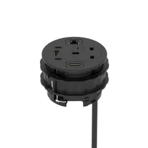Volta Round Cable Port Power Module with Mains Socket and 45W USB