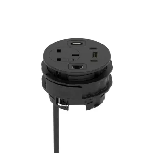 Volta Round Cable Port Power Module with Mains Socket and 45W USB