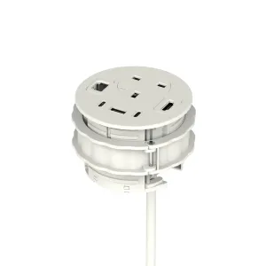 Volta Round Cable Port Power Module with Mains Socket and 45W USB