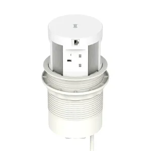 Volta Round Pop-Up Power Module with 4 Sockets and Wireless Charger