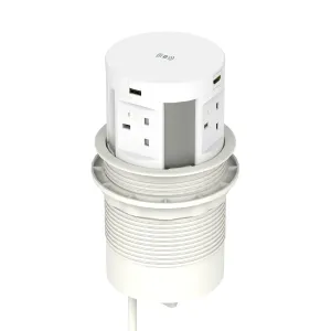 Volta Round Pop-Up Power Module with 4 Sockets and Wireless Charger