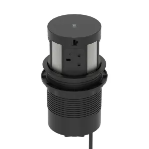 Volta Round Pop-Up Power Module with 4 Sockets and Wireless Charger