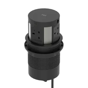 Volta Round Pop-Up Power Module with 4 Sockets and Wireless Charger