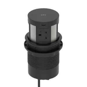 Volta Round Pop-Up Power Module with 4 Sockets and Wireless Charger