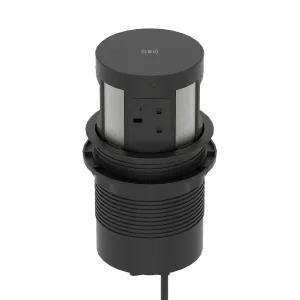 Volta Round Pop-Up Power Module with 4 Sockets and Wireless Charger