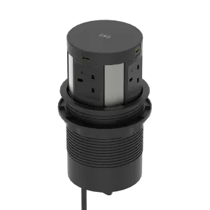 Volta Round Pop-Up Power Module with 4 Sockets and Wireless Charger