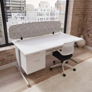 Sch! Oblong Acoustic Desk Screen in Recycled PET Felt