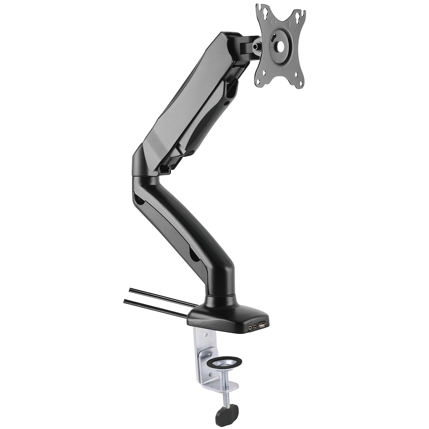Adjustable VESA Monitor Arms with USB and Audio Ports