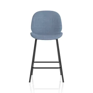 Brayford Linen Fabric Bistro Bar Stool with Backrest