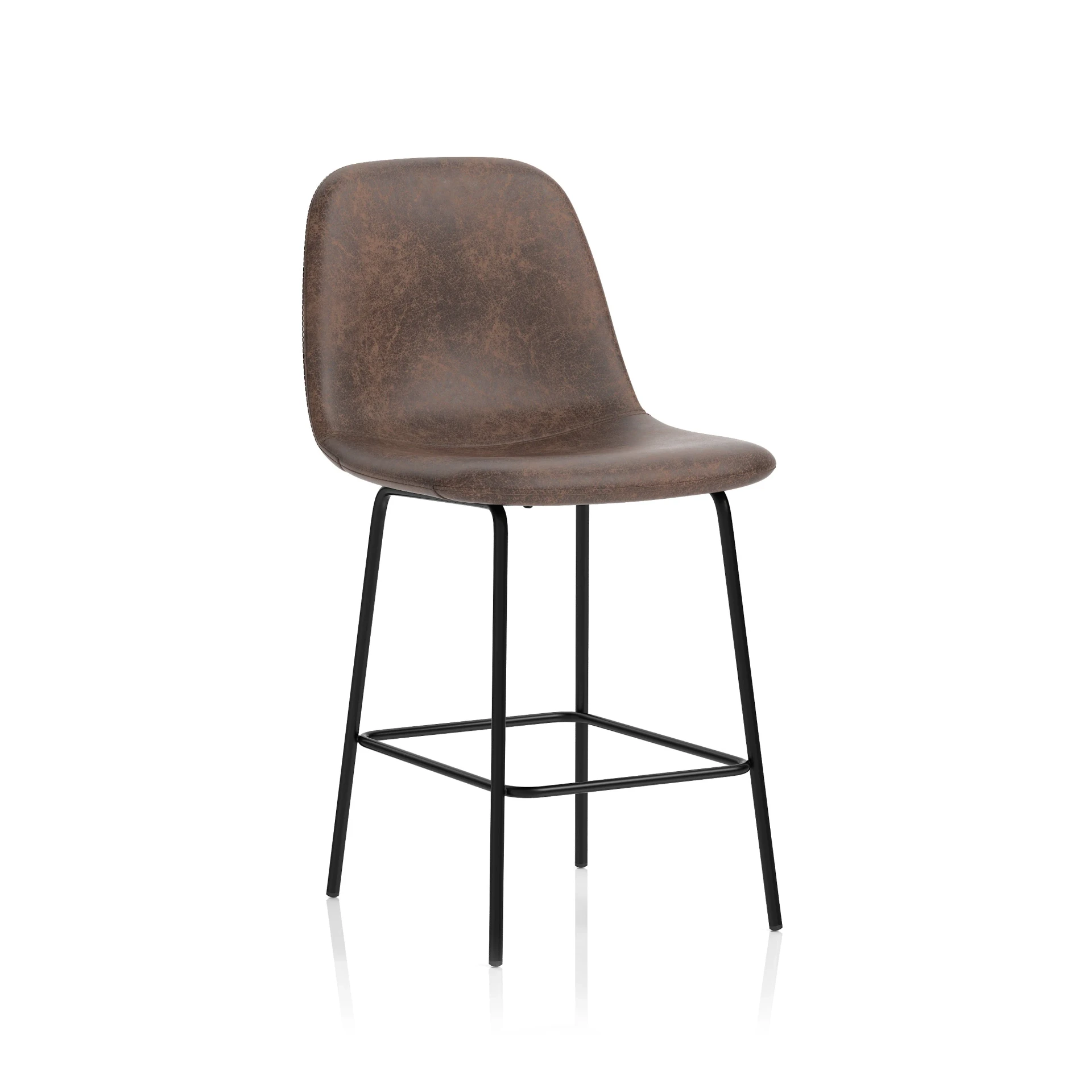 Charford PU Leather Bistro Bar Stool with Backrest