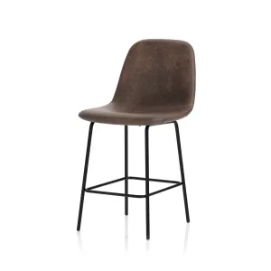 Charford PU Leather Bistro Bar Stool with Backrest