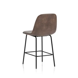 Charford PU Leather Bistro Bar Stool with Backrest