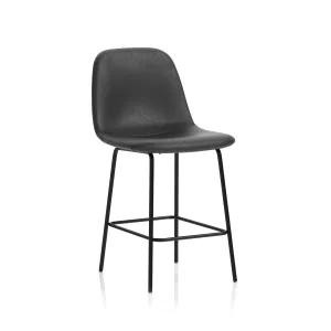 Charford PU Leather Bistro Bar Stool with Backrest