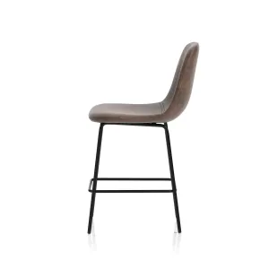 Charford PU Leather Bistro Bar Stool with Backrest