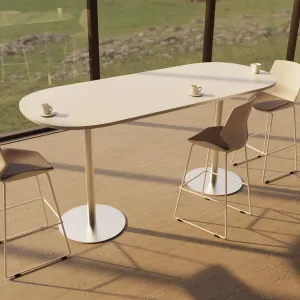 Florence White Frame Fabric Seat High Stool Chair