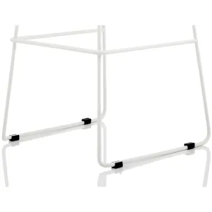 Florence White Shell High Bar Stool with Fabric Seat