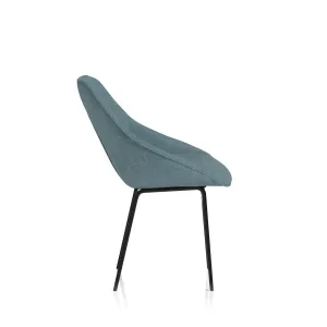 Hepscott Linen Fabric Bistro Stool with Wraparound Back