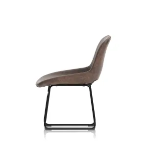 Stowe PU Leather Sled Frame Bistro Stool Chair
