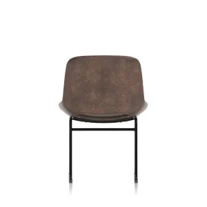 Stowe PU Leather Sled Frame Bistro Stool Chair