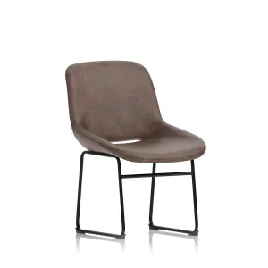 Stowe PU Leather Sled Frame Bistro Stool Chair