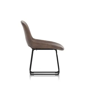 Stowe PU Leather Sled Frame Bistro Stool Chair