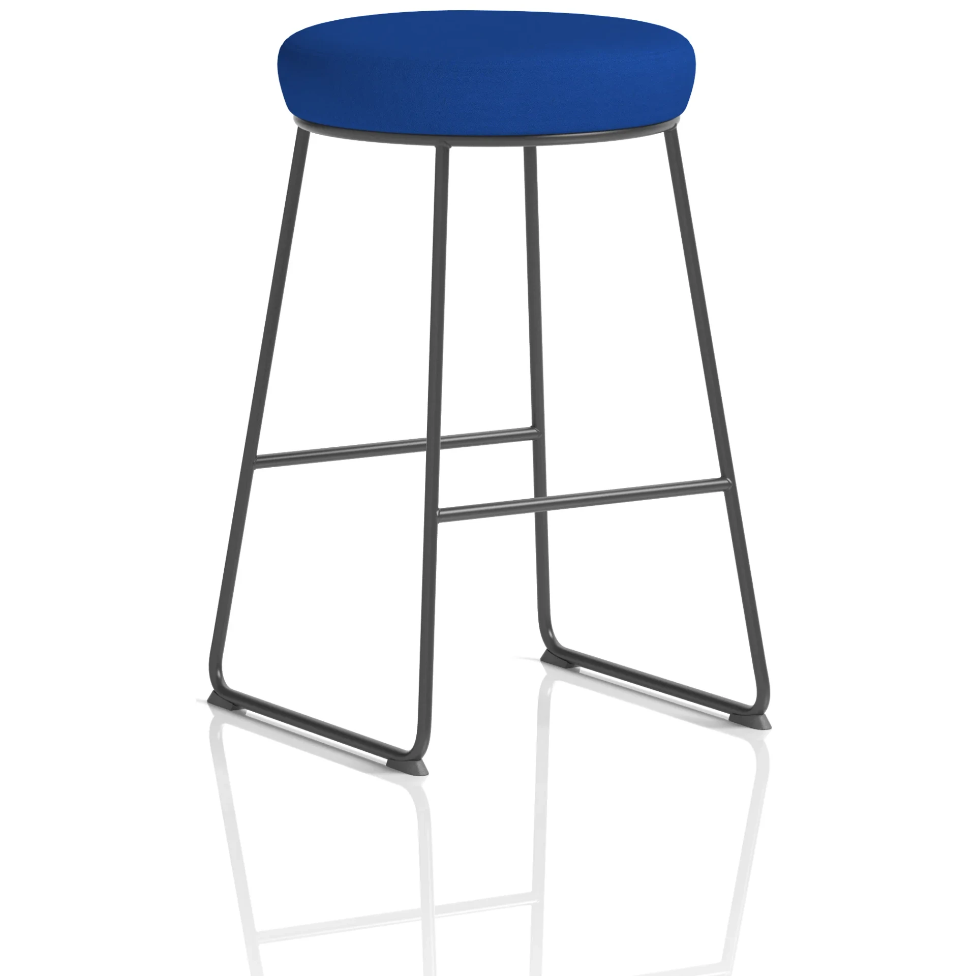 Turin Black Frame Stackable Fabric Bar Stool