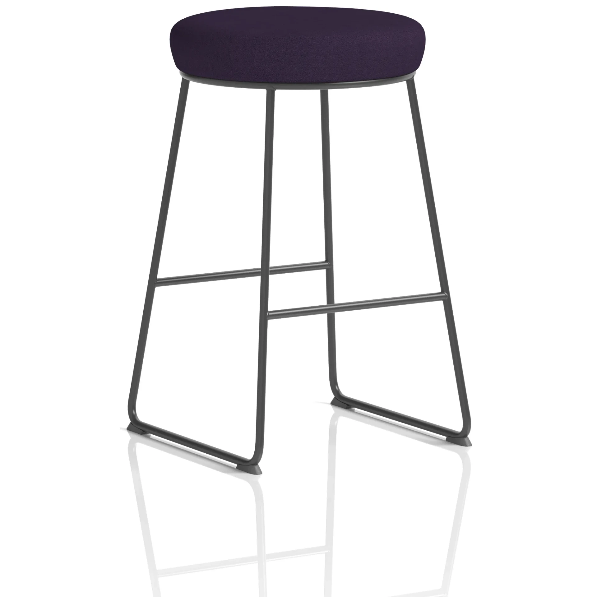 Turin Black Frame Stackable Fabric Bar Stool
