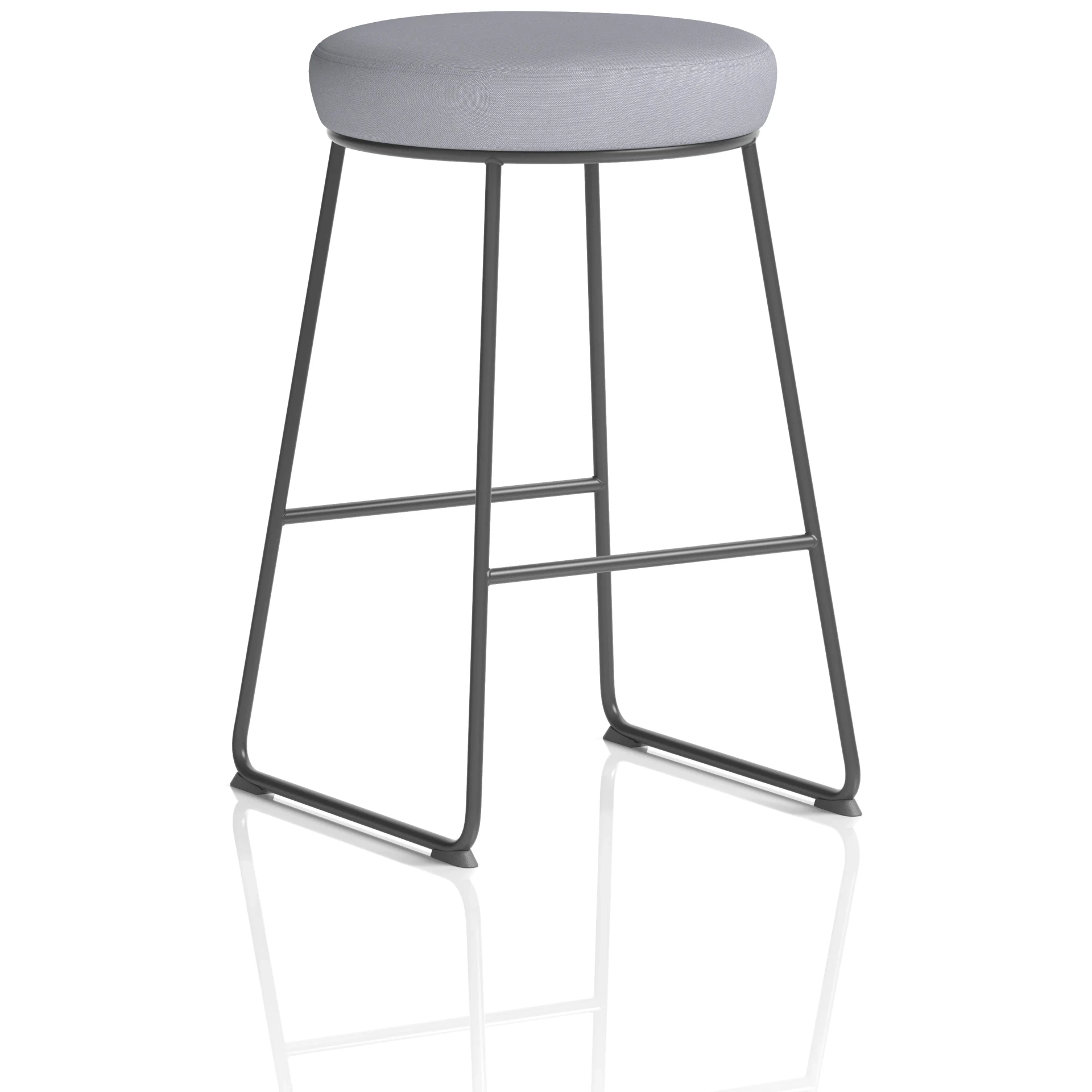 Turin Black Frame Stackable Fabric Bar Stool