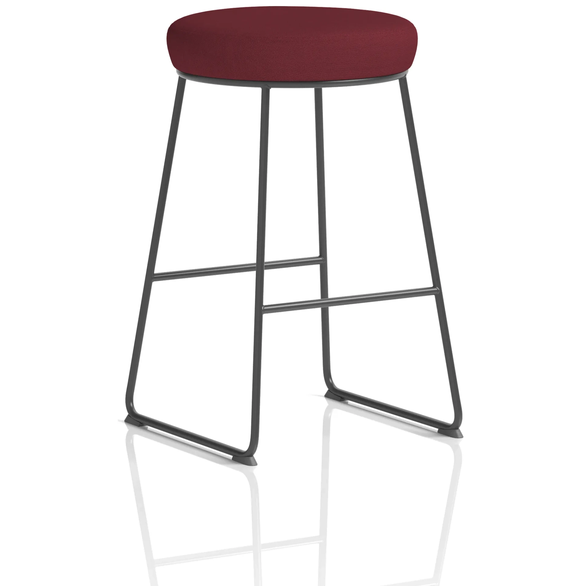 Turin Black Frame Stackable Fabric Bar Stool