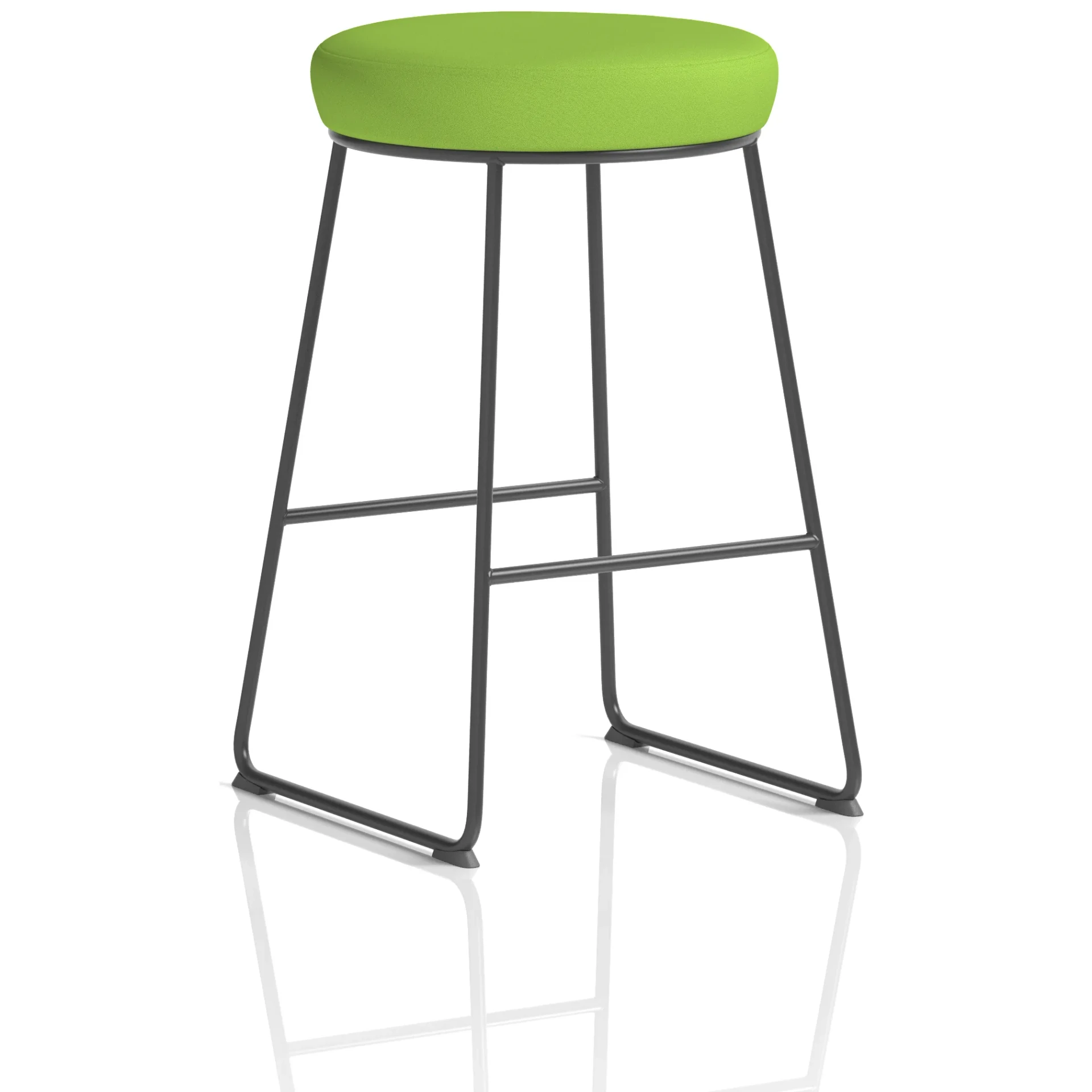 Turin Black Frame Stackable Fabric Bar Stool