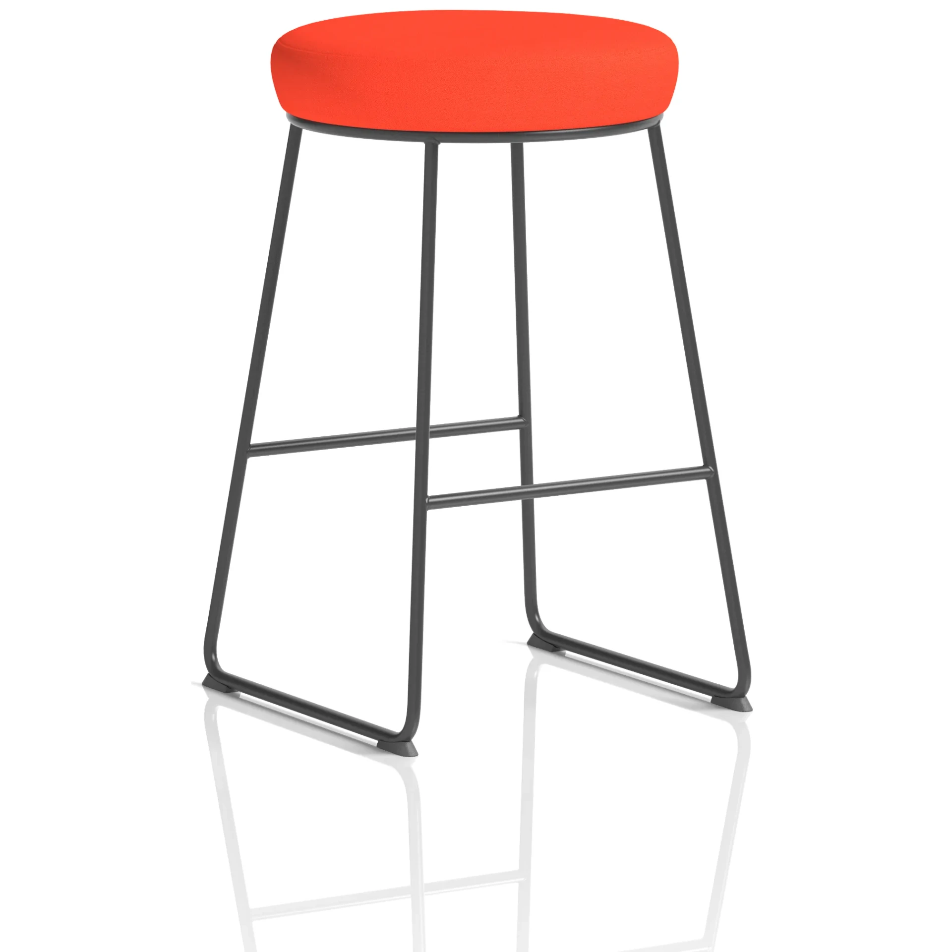 Turin Black Frame Stackable Fabric Bar Stool