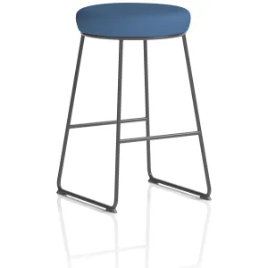 Turin Black Frame Stackable Fabric Bar Stool