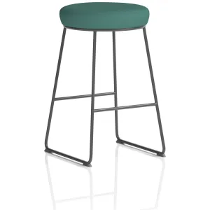 Turin Black Frame Stackable Fabric Bar Stool