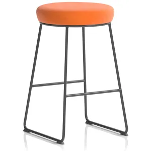 Turin Black Frame Stackable Fabric Bar Stool