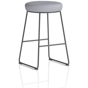 Turin Black Frame Stackable Fabric Bar Stool