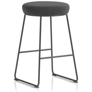Turin Black Frame Stackable Fabric Bar Stool