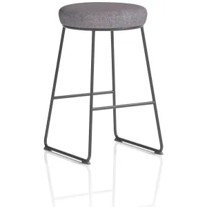 Turin Black Frame Stackable Fabric Bar Stool