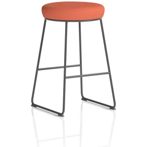 Turin Black Frame Stackable Fabric Bar Stool